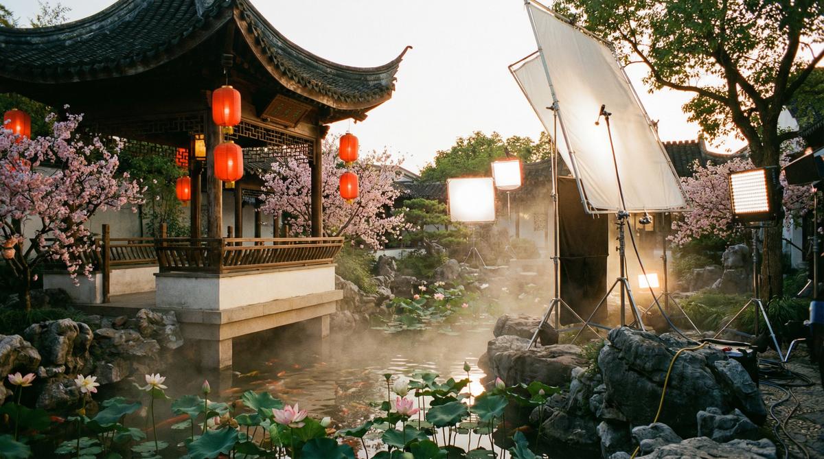 福利导航传媒古风园林传媒拍摄东方美学影视创作